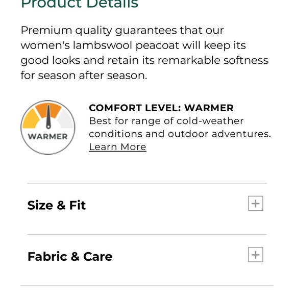 L.L.Bean Classic Lambswool Pea Coat - Picture 10 of 11